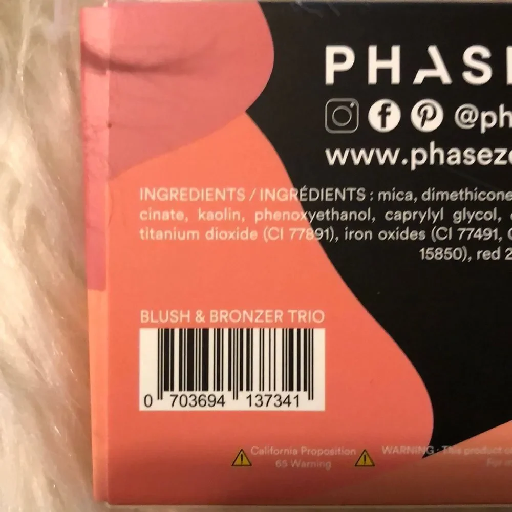 Phase Zero Blush & Bronzer Trio New in Box